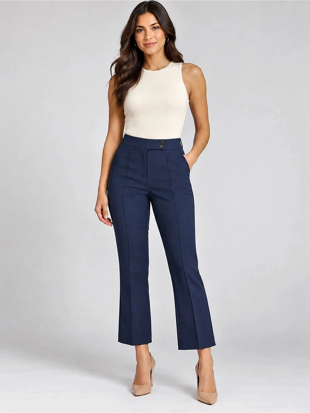 Veronica Beard Dell Pant Flare Pants in Blue Size 4 NWT